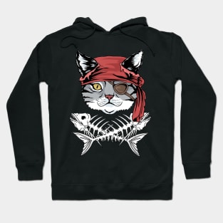 Cat Pirate TShirt Funny Cat Pirate Halloween Hoodie